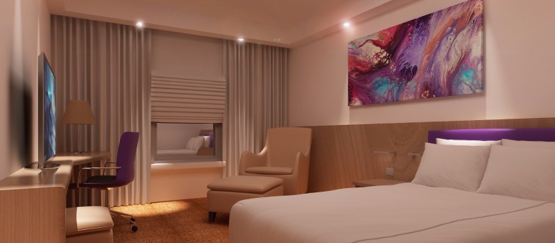 Otel Odası 3D Tasarım